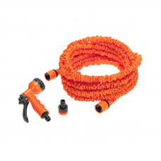 Набор поливочный, растягивающийся шланг 20 м, пистолет 7 режимов, соединитель ЧЕТЫРЕ СЕЗОНА