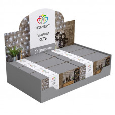 Гирлянда Сеть 1,8х1,5м, прозрачный ПВХ, 180 LED Мультиколор