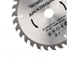 Диск пильный 165 мм х 30 зуб х 20/16 мм Kranz
