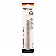 Сверло по металлу 7х109х69мм «Кобальт» (сталь HSS-Co 5% M35 P6M5K5) DIN 338, 1 шт. в блистере KRANZ