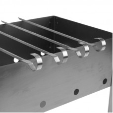 Мангал сборный со складным дном, 230х230х335мм, с 4 шампурами, в пленке СОКОЛ