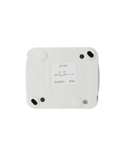 Выключатель одноклавишный Mini OG IP54 о/у, белый KRANZ