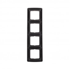 DEA Рамка 4-я горизонтальная Черный Металлик KRANZ