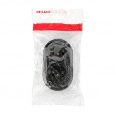 Колодка 2 гнезда карболитовая б/з 16А, черная REXANT