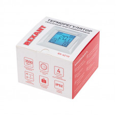 Терморегулятор цифровой RX-421H сенсорный, программируемый, совместим с Legrand серии Valena, белый REXANT