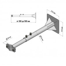 Кронштейн Г-образный, 50-90см телескопический REXANT