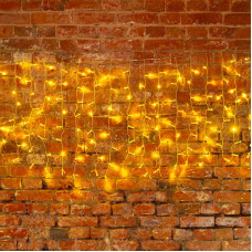 Гирлянда светодиодная Занавес 2х0,8м 160 LED ТЕПЛЫЙ БЕЛЫЙ прозрачный ПВХ IP65 эффект мерцания 230В нужен блок 303-500-1 NEON-NIGHT