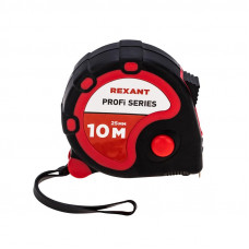 Рулетка измерительная Профи прорезиненный корпус, 10м х 25мм REXANT