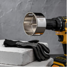 Коронка алмазная 80мм по керамограниту с центровочным сверлом KRANZ