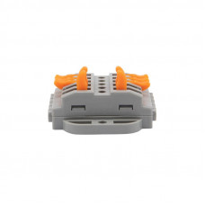 Клемма СМК 222-425P проходная 5 полюсов, с монтажной площадкой (0,08-4 мм²), серая (20 шт./уп.) REXANT