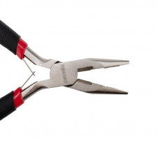 Тонкогубцы мини 120мм никелированные, авторазжим, обливные рукоятки REXANT