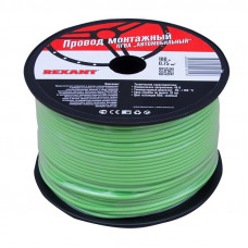 Провод ПГВА 1х0,75мм², зеленый, бухта 100м REXANT