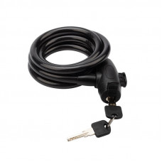 Замок тросовый взломостойкий для велосипедов и колясок с ключом 150см черный ЧЕТЫРЕ СЕЗОНА