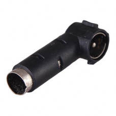 Переходник автоантенны, штекер Европа - гнездо Азия, угловой, пластик, тип-1 REXANT