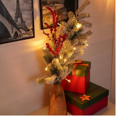 Гирлянда светодиодная универсальная 10 LED, 1,2 метра, прозрачный ПВХ, теплое белое свечение, батарейки 2хАА NEON-NIGHT