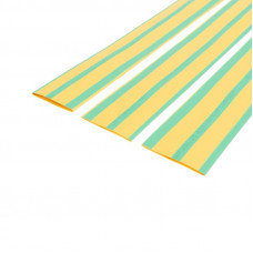 Трубка термоусаживаемая ТУТ нг 50,0/25,0мм, желто-зеленая, упаковка 10 шт. по 1м REXANT