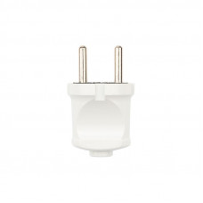 Вилка прямая без з/к 6А белая REXANT