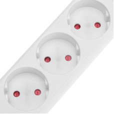 Удлинитель STANDARD 3 гнезда, 3м, 2х1,0мм², б/з, белый REXANT