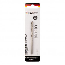 Сверло по металлу 6,0х93х57мм (HSS), DIN 338, 1 шт. в упаковке KRANZ