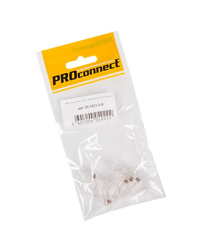 Разъем RJ-45(8P8C) под витую пару, UTP, CAT 5e (15 µ'/ 15 микродюймов), пакет, 5шт. PROconnect