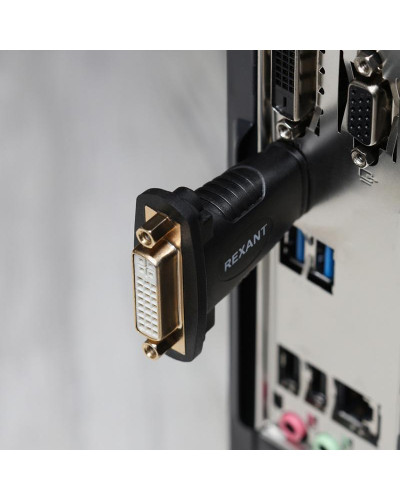 Переходник штекер HDMI - гнездо DVI-I REXANT