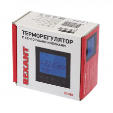 Терморегулятор цифровой R100B сенсорный, програмируемый, черный REXANT