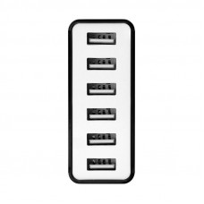 Сетевое зарядное устройство REXANT 6хUSB, 1000mA, черное