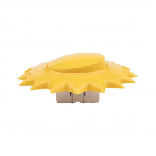 Выключатель двухклавишный HAPPY Солнце с/у, желтый KRANZ