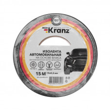 Изолента автомобильная KRANZ флис, 0.3х19 мм, 15 м