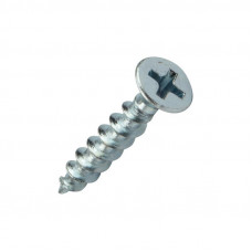 Саморез оконный острый 4,1х25мм, белый цинк, короб (500 шт/уп) KRANZ