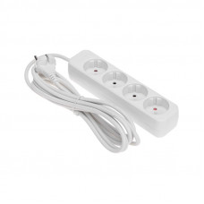 Удлинитель STANDARD 4 гнезда, 3м, 2х1,0мм², б/з, белый REXANT