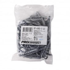 Дюбель-хомут 11-18мм, круглый, серый (100 шт/уп) PROconnect