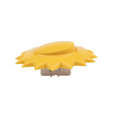 Выключатель одноклавишный HAPPY Солнце с/у, желтый KRANZ