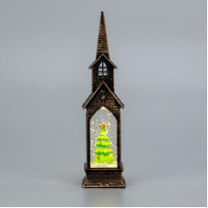 Светильник декоративный (фигура) Башня с эффектом снегопада и подсветкой NEON-NIGHT