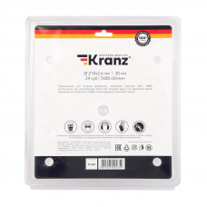 Диск пильный 210 мм х 24 зуб х 30 мм KRANZ
