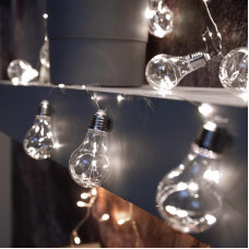 Гирлянда светодиодная Ретро-лампы 3 м, белое свечение, батарейки 3хАА NEON-NIGHT