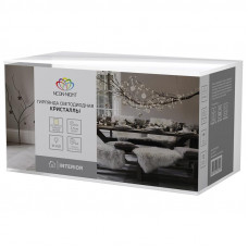 Гирлянда светодиодная Кристаллы бронзовые 10 LED, 1,5 м, прозрачный ПВХ, теплый белый свет свечения, 2 х АА (батарейки не в комплекте) NEON-NIGHT