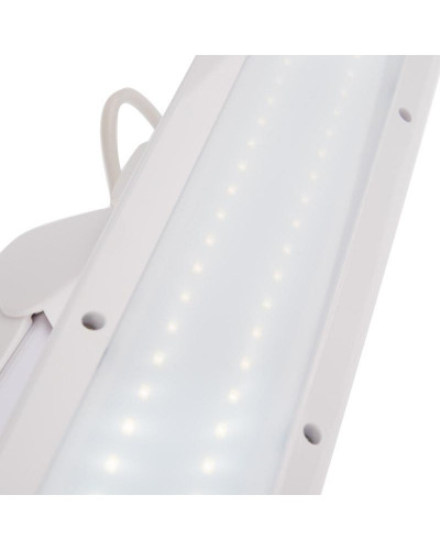Лампа настольная бестеневая, струбцина, ECO light, 84 SMD LED, сенсорный диммер, белая REXANT