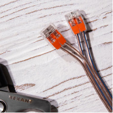 Универсальная компактная клемма СМК 221-412, 2-проводная до 4,0 мм² (20 шт./уп.) REXANT