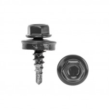 Саморез кровельный 4,8х19мм, окрашенный RAL 7024, короб (250 шт/уп) KRANZ