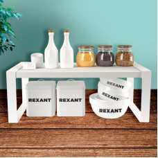 Полка-органайзер для кухни, дуб Харбор, белая REXANT