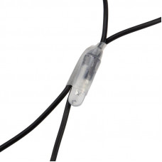 Гирлянда светодиодная Сеть 2х0,7м 176 LED БЕЛЫЙ/СИНИЙ черный ПВХ IP65 свечение с динамикой 230В контроллер в комплекте NEON-NIGHT