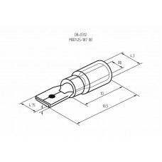 Клемма плоская изолированная РПи-п 1.5-(4.8)/РПИп 1,25-5 штекер 4.8 мм 0.5-1.5 мм² красная REXANT