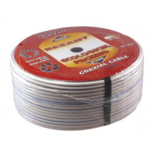 Кабель коаксиальный DG-113, Cu/Al/Cu, 75%, 75Ом, 100м, INDOOR, белый REXANT