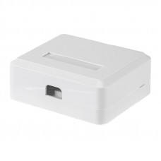 Корпус настенной розетки под 2 модуля Keystone Jack белый