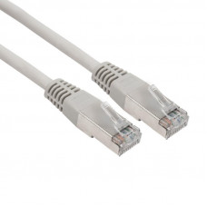 Шнур коммутационный, патч-корд F/UTP RJ45-RJ45, CAT 6, LSZH серый, 1м REXANT