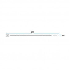 Стяжка кабельная нейлоновая 150x3,6мм, черная (100 шт/уп) REXANT