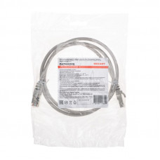 Патч-корд F/UTP, CAT 5e, RJ45-RJ45, 26AWG, LSZH, серый, 1м REXANT