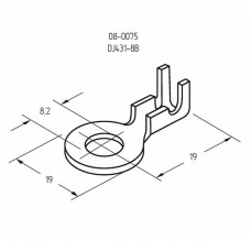 Наконечник кольцевой REXANT, ø8.2 мм, 1.0-1.5 мм² (НК 8-1,0-1,5)