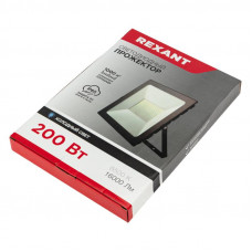 Прожектор светодиодный СДО 200Вт 16000Лм 6500К холодный свет, черный корпус REXANT